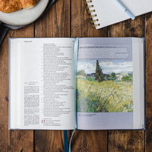 Load image into Gallery viewer, NET, Abide Bible, Cloth over Board, Blue, Comfort Print: Holy Bible Hardcover
