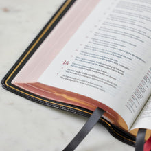 Load image into Gallery viewer, Holy Bible: New King James Version, Black, Goatskin Leather, Single-Column Verse-By-Verse W/ 72,000 Cross-References, Premier Collection, Comfort Print Leather Bound
