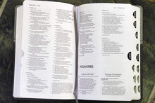 Load image into Gallery viewer, Niv, Premium Gift Bible, Leathersoft, Black/Gray, Red Letter Edition, Indexed, Comfort Print
