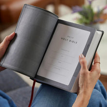 Load image into Gallery viewer, NKJV, Journal Reference Edition Bible, Verse Art Cover Collection, Leathersoft, Gray, Red Letter, Comfort Print Imitation Leather
