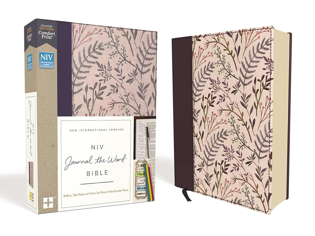 NIV, Journal the Word Bible, Cloth over Board,: Reflect, Take Notes, or Create Art Next to Your Favorite Verses Hardcover – Import