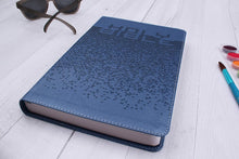 Load image into Gallery viewer, NIrV, Bible for Kids, Large Print, Leathersoft, Blue, Comfort Print Leather Bound – Large Print

