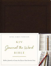 Load image into Gallery viewer, KJV, Journal the Word Bible, Bonded Leather, Brown, Red Letter Edition: Reflect, Journal, or Create Art Next to Your Favorite Verses Bonded Leather – Import,
