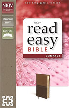 Load image into Gallery viewer, Clearance sale 2026, NKJV, Read Easy Bible, Compact, Imitation Leather, Tan/Brown by Zondervan Publishing (Author)  Format: Imitation Leather
