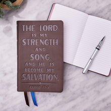 Load image into Gallery viewer, KJV, Personal Size Reference Bible, Verse Art Cover Collection, Genuine Leather, Brown, Red Letter, Thumb Indexed, Comfort Print: Holy Bible, King James Version Leather Bound
