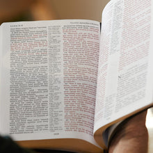 Load image into Gallery viewer, NKJV Holy Bible, Giant Print Center-Column Reference Bible, Burgundy Leather-look, Thumb Indexed, 72,000+ Cross References, Red Letter, Comfort Print: ... Reference, Red Letter Edition, Comfort Print Imitation Leather – Large Print
