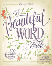 Load image into Gallery viewer, KJV, Beautiful Word Bible, Hardcover, Red Letter Edition: 500 Full-Color Illustrated Verses Hardcover – Import

