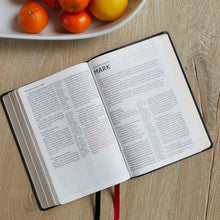 Load image into Gallery viewer, NKJV Holy Bible, Giant Print Center-Column Reference Bible, Black Leather-look, 72,000+ Cross References, Red Letter, Comfort Print: New King James Version Imitation Leather – Large Print
