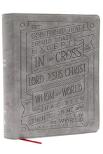 Load image into Gallery viewer, NKJV, Journal Reference Edition Bible, Verse Art Cover Collection, Leathersoft, Gray, Red Letter, Comfort Print Imitation Leather
