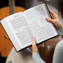 Load image into Gallery viewer, KJV, Large Print Center-Column Reference Bible, Verse Art Cover Collection, Genuine Leather, Brown, Red Letter, Comfort Print: Holy Bible, King James Version Leather Bound
