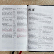 Load image into Gallery viewer, NKJV Holy Bible, Giant Print Center-Column Reference Bible, Burgundy Leather-look, Thumb Indexed, 72,000+ Cross References, Red Letter, Comfort Print: ... Reference, Red Letter Edition, Comfort Print Imitation Leather – Large Print
