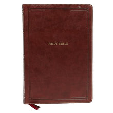 Load image into Gallery viewer, Clearance sale 2026, Holy Bible: New King James Version, Reference Bible, Brown, Super Giant Print, Leathersoft, Thumb Indexed, Red Letter Edition, Comfort Print by Thomas Nelson (Author)  Format: Imitation Leather
