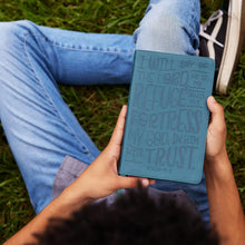 Load image into Gallery viewer, KJV, Thinline Youth Edition Bible, Verse Art Cover Collection, Leathersoft, Teal, Red Letter, Comfort Print Imitation Leather
