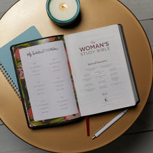 Load image into Gallery viewer, NKJV, The Woman's Study Bible, Cloth over Board, Pink Floral, Red Letter, Full-Color Edition: Receiving God's Truth for Balance, Hope, and Transformation Hardcover

