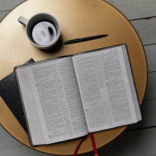Load image into Gallery viewer, KJV Holy Bible, Giant Print Center-Column Reference Bible, Deluxe Black Leathersoft, 53,000 Cross References, Red Letter, Comfort Print: King James Version Imitation Leather – Large Print
