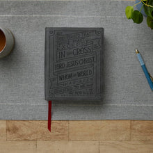 Load image into Gallery viewer, NKJV, Journal Reference Edition Bible, Verse Art Cover Collection, Leathersoft, Gray, Red Letter, Comfort Print Imitation Leather
