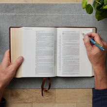 Load image into Gallery viewer, NKJV, Journal Reference Edition Bible, Verse Art Cover Collection, Leathersoft, Gray, Red Letter, Comfort Print Imitation Leather
