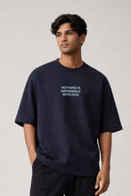 Load image into Gallery viewer, Red Sea Parting Box Fit T-Shirt | Nothing is Impossible with God Collection | Navy
