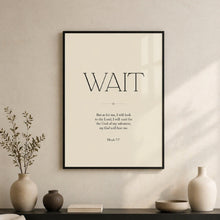 Load image into Gallery viewer, Pray Wait Trust - White Collection  Collection | Bible Verse Frame | Christian Wall Decor
