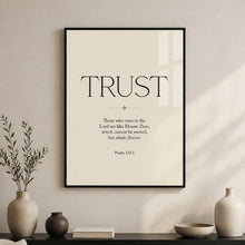 Load image into Gallery viewer, Pray Wait Trust - Pastel Collection  Collection | Bible Verse Frame | Christian Wall Decor

