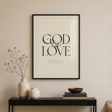Load image into Gallery viewer, God is Love | Bible Verse Frame | Christian Wall Decor
