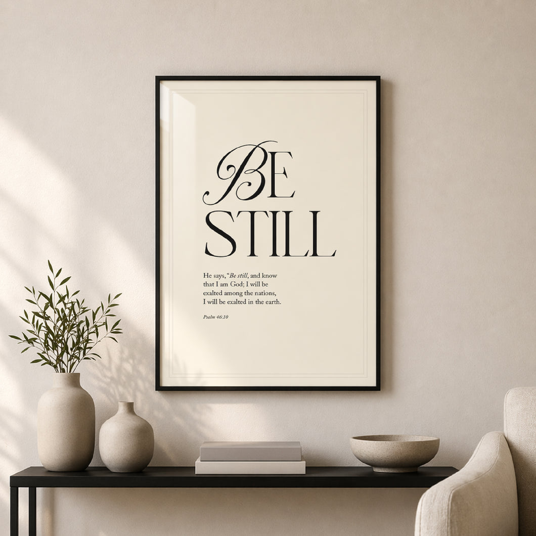 Be Still | Bible Verse Frame | Christian Wall Decor – www.ashabooks.com