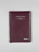 Load image into Gallery viewer, Telugu Bible – Burgundy Zipper Edition with Parallel Text Inserts (PTI) | OV 57 (KBS)

