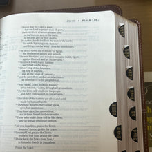 Load image into Gallery viewer, Clearance sale 2024! Life Application Study Bible: New International Version, Caramel / Dark Caramel, Italian Duo-Tone Imitation Leather
