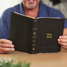 Load image into Gallery viewer, KJV Holy Bible Large Print Center-Column Reference Bible, Black Leathersoft with Thumb Indexing, 53,000 Cross References, Red Letter, Comfort Print:  Red Letter, Thumb Indexed, Comfort Print
