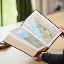 Load image into Gallery viewer, KJV Holy Bible Large Print Center-Column Reference Bible, Brown Leathersoft with Thumb Indexing, 53,000 Cross References, Red Letter, Comfort Print: Reference Bible, Red Letter, Comfort Print Imitation Leather – Large Print
