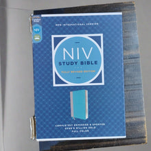 Load image into Gallery viewer, Clearance sale 2024! NIV Study Bible: New International Version, Black Bonded Leather, Red Letter, Comfort Print (NIV Study Bible, Fully Revised Edition) Bonded Leather – Large Print,

