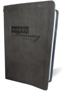 NIV HOPE IN THE MOURNING BIBLE CHARCOAL LS Leather Bound.