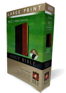NLT Compact Edition Bible Large Print, Black /Tan, Indexed (Large Print Compact Edition: NLT) Imitation Leather