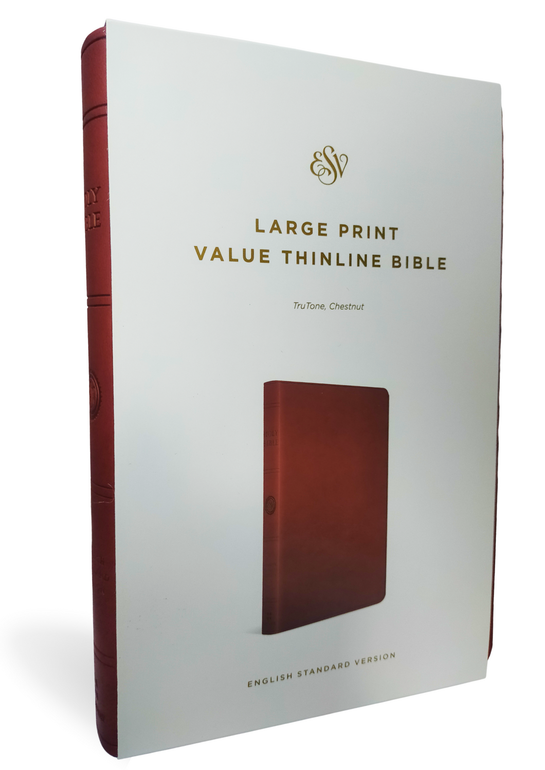 ESV Large Print ValueThinline Bible: Esv Value Thinline Bible Trutone, chestnut Imitation Leather – Import,