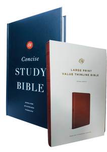 ESV Combo Pack Concise Study and Value Thinline Bible, English Standard Version, Imitation Leather & Hardcover – Import