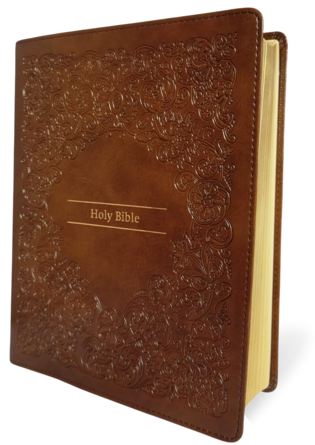 KJV, Journal the Word Bible, Bonded Leather, Brown, Red Letter Edition: Reflect, Journal, or Create Art Next to Your Favorite Verses Bonded Leather – Import,