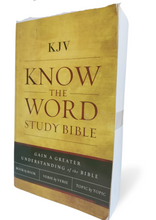 Load image into Gallery viewer, KJV, Know The Word Study Bible, Paperback, Red Letter Edition: Gain a greater understanding of the Bible book by book, verse by verse, or topic by topic Paperback – Import,
