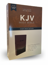Load image into Gallery viewer, KJV Giant Print Center-Column Reference Bible – Brown LeatherSoft | Words of Christ in Red | Concordance, Maps &amp; Book Introductions
