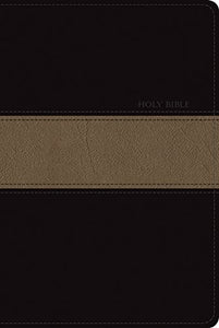 NLT Slimline Center Column Reference Bible, Black/Taupe Imitation Leather