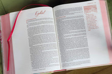 Load image into Gallery viewer, NIV, Journal the Word Bible for Teen Girls, Leathersoft over Board, Gold/Floral, Red Letter: Includes Over 450 Journaling Prompts! Hardcover
