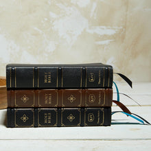 Load image into Gallery viewer, Holy Bible: King James Version, Black, Genuine Leather, Compact, Comfort Print

