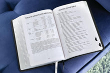 Load image into Gallery viewer, Niv, Compact Center-Column Reference Bible, Leathersoft, Black, Red Letter, Thumb Indexed, Comfort Print: New International Version, Black, Two Satin Ribbon Markers, Full-Color Maps
