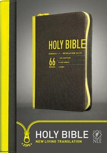 NLT Zips Bible Canvas Grey/Yellow
