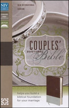 Load image into Gallery viewer, NIV Couples&#39; Devotional Bible, Italian Duo-Tone, Chocolate/Silver
