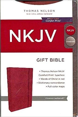 NKJV Gift Bible, Cinnamon Leathersoft Flexibound
