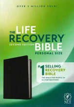Load image into Gallery viewer, NLT Life Recovery Bible, Second Edition, Personal Size (Leatherlike, Black/Onyx) Imitation Leather
