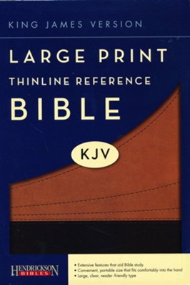 KJV Thinline Reference. Bible Large Print Black/Brown Imitation Leather