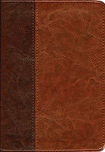 Load image into Gallery viewer, NLT Slimline Center Column Reference Bible, Brown/Tan: New Living Translation, Brown/ Tan, TuTone, Leatherlike, Slimline Center Column Reference Edition Imitation Leather

