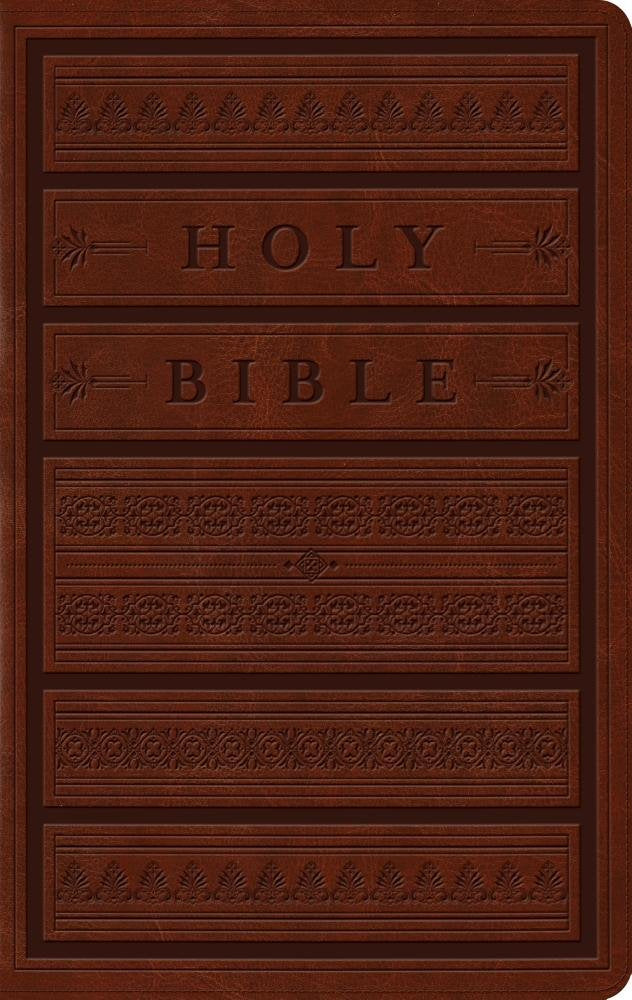 ESV Large Print Personal Size Bible (TruTone, Brown, Engraved Mantel Design)