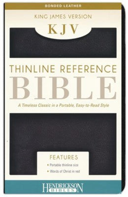 Thinline Reference Bible-KJV: King James Version, Black, Bonded Leather, Thinline Reference, End of Verse Reference Edition Bonded Leather